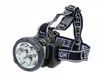 Фонарь на голову аккум 220В, черный, 5 LED, 2 реж Ultraflash LED5365
