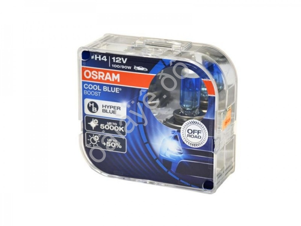 Лампа Osram H4 12V100/90W СOOL BLUE BOOST +50% P43t  5000К