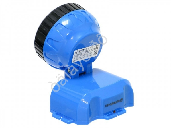 Фонарь на голову аккум 220В, голубой, 12LED, 2 реж Ultraflash LED5361