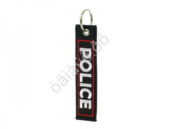 Брелок из ткани "POLICE" с вышивкой 3х13 см