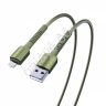 USB кабель Lightning, XXL, 2м, 2.4А, QC3.0, зелёный BY