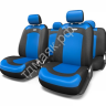 Чехлы на сиденья "AUTOPROFI" , 8пр. EXTREME XTR-803 BLACK/BLUE велюр сетка