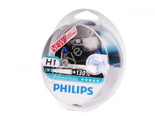 Лампа PHILIPS  H1 12V55W+130% P14.5s Х-TREME POWER VISION