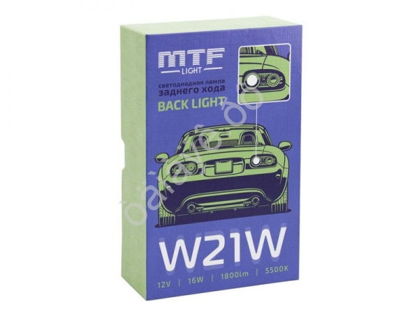Светодиодная лампа MTF LIGHT серия BACK LIGHT в фонарь заднего хода,12В,16Вт, 5000К, W21W