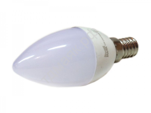 Лампа светодиодная "МАЯК" E14, 6W, 4000К, LED C30,  AC 175-250V