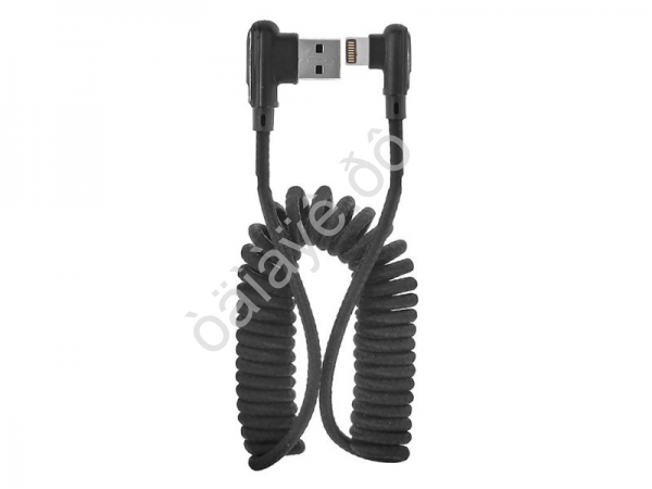 USB кабель Lightning, спираль 2м, тканевая оплётка, NG