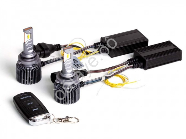 Светодиодные лампы MTF LIGHT серии DIGITAL LIGHTING НB4, 12V, 55W, 4500lm, 3000-7000K, управление со смартфона, аналоговое и пульт ДУ, к-кт.