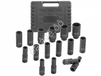 Набор головок ударных глубоких, 16пр.,1/2"(10-19, 21, 22, 24, 27, 30, 32мм),в кейсе Forsage Набор головок ударных глубоких, 16пр.,1/2"(10-19, 21, 22, 24, 27, 30, 32мм),в кейсе Forsage