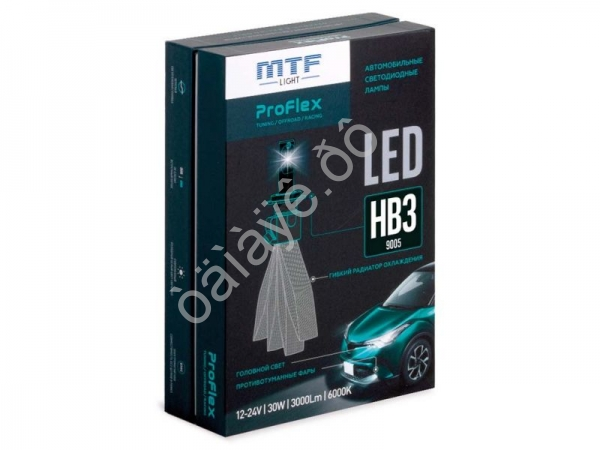 Светодиодные лампы MTF Light серия ProFLEX HB3(9005), 6000K, 3000lm, 12-24V, 30W, NO FAN, 2шт.