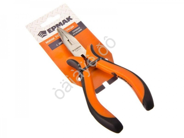 Тонкогубцы мини, прямые с двуцветными ручками ЕРМАК