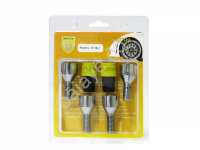 Болты секретные М12*1,25*28мм, конус,тройной никель-хром, вр. кольцо, 2 кл. 17/19 (SL)