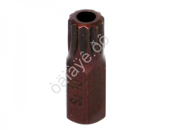 Бита М10 SPLINE, 12 лучей, L=30mm с отверстием МАЯКАВТО™ 1/10/80/800_