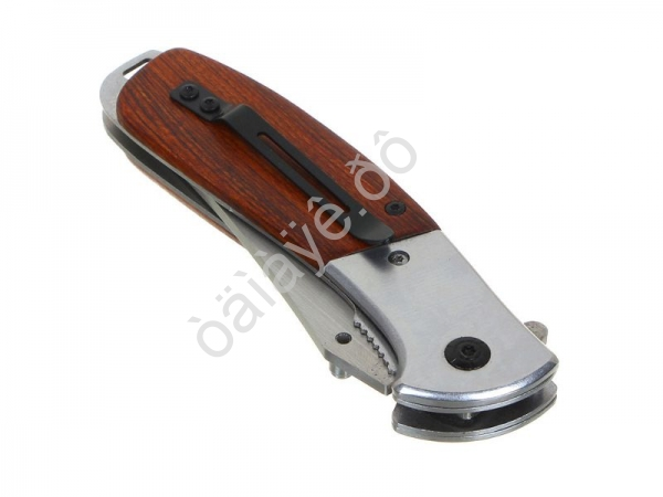 Нож туристический складной, 20,5см, нерж. сталь, полисандр, ЕРМАК