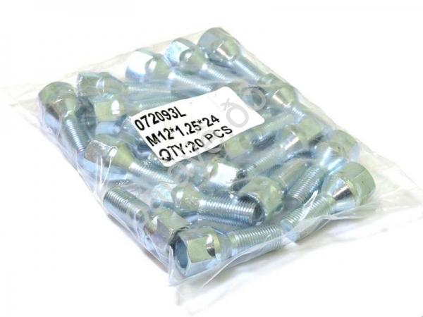 Болт М12*1,25*24, конус, ключ 17, цинк, облегчённый /1/20_