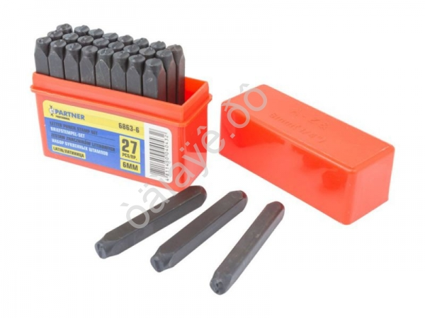 Штампы буквенные 6мм, набор 27пр. Partner