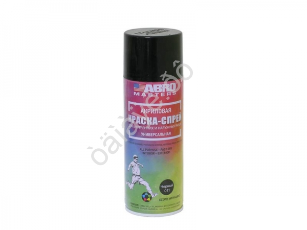 Краска спрей ABRO SP-011-AM (Черный глянцевый) 1/12 Краска спрей ABRO SP-011-AM (Черный глянцевый) 1/12