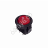 Выключатель клавишный круглый 250V 3А (2с) ON-OFF красный Micro (RWB-105, SC-214) REXANT