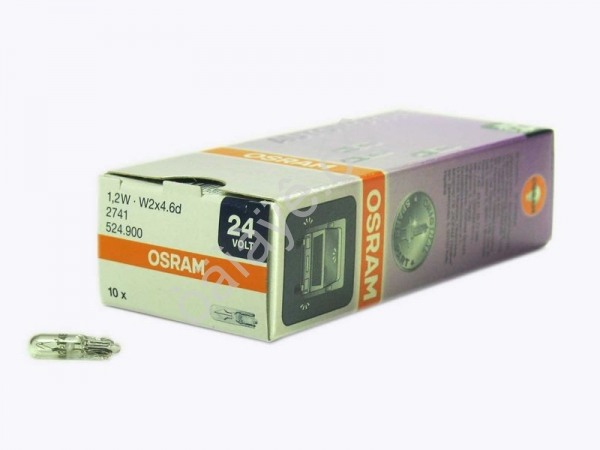 Лампа Osram W1,2W (W2*4.6d) 24V /10/50 Лампа Osram W1,2W (W2*4.6d) 24V /10/50