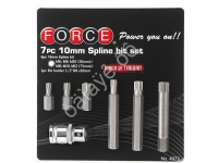 F4072 Набор бит с держателем 1/2" Spline 10мм 12гр. 7предм. /1