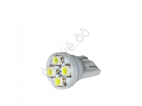 Светодиод Т10 -  4SMD  1210 белый (блистер, 2шт) 1/500_
