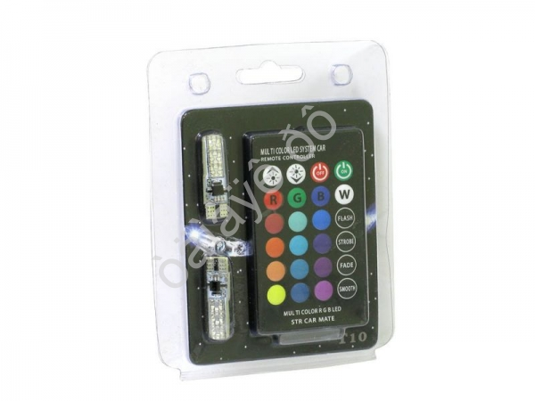 Светодиод T10 RGB с пультом