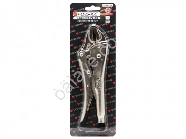Зажим гейферный с "овальными губками" "Profi" 7"-175мм, в блистере Forsage
