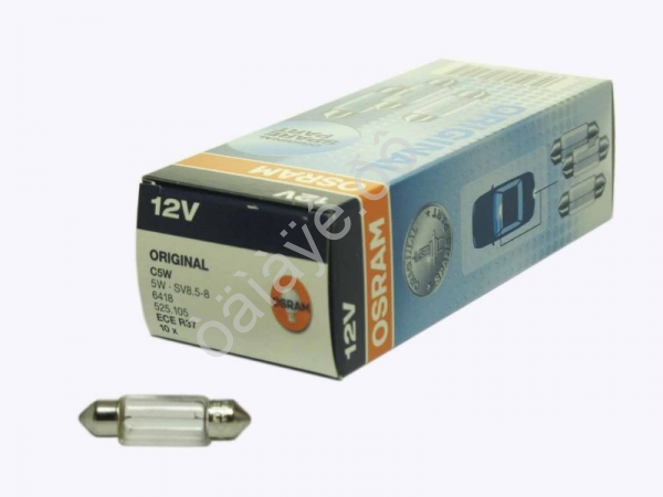 Лампа Osram C12- 5W SV8.5/8 стандарт 6418 /10 Лампа Osram C12- 5W SV8.5/8 стандарт 6418 /10