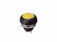 Кнопка 250v 1A(2c) ON-(OFF) без фиксации желтая Micro (PBS-33B)/10