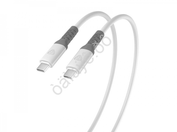 Дата-кабель универ. Powerful Type-C-Type-C, 1м, 3А, Быстрая зарядка PD, 65 W, белый BY