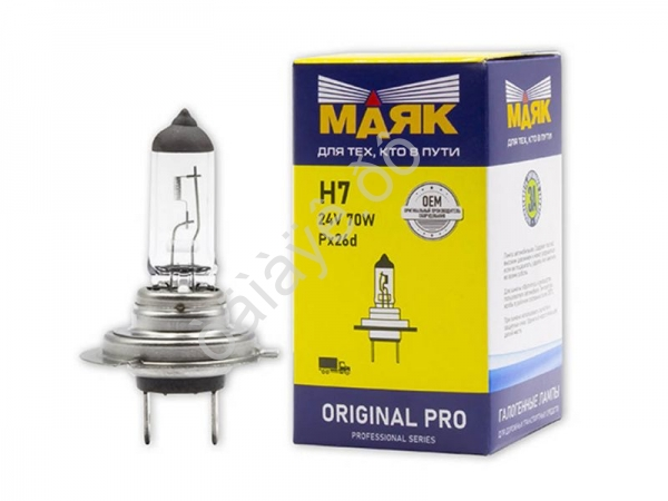 Лампа МАЯК ORIGINAL PRO Н7 24 70W Px26d