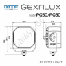 Прожектор светодиодный MTF Light серия GEXALUX 9-32В, 50ВТ, 6500К, 4000ЛМ, шт.