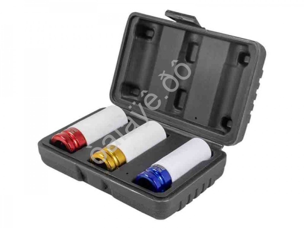 Головки ударные тонкостенные, набор 3пр., 1/2" (6гр.) Forsage