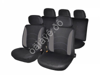 Чехлы на сиденья "NEW GALAXY" , 9пр. полиэстр, Гамма, черный/серый /1/2