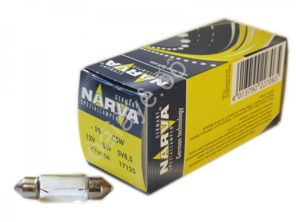 Лампа Narva С5W 12V SV8.5 /10/200