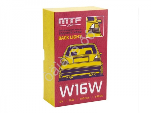 Светодиодная лампа MTF Light серия BACK LIGHT в фонарь заднего хода,12В,16Вт, 5000К, W16W Светодиодная лампа MTF Light серия BACK LIGHT в фонарь заднего хода,12В,16Вт, 5000К, W16W