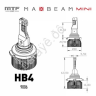 Светодиодные лампы MTF Light, серия MaxBeam Mini, HB4(9006), 12V, 45W, 4500lm, 6000K, кулер, к-кт.