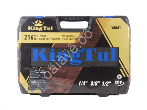 Набор инструментов 216пр. 1/4", 3/8", 1/2" (6гр.) KINGTUL
