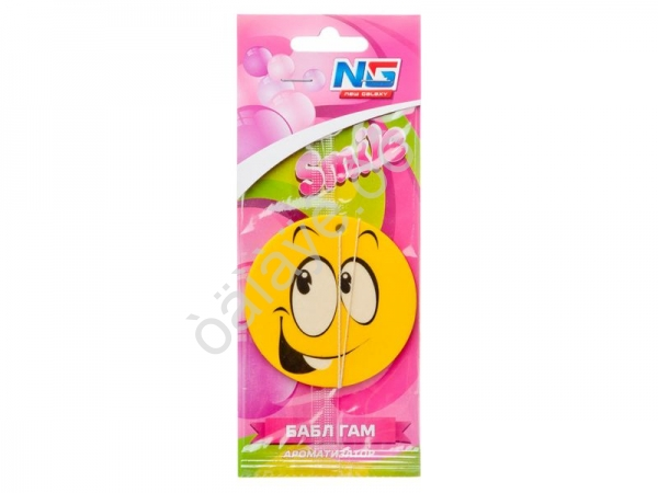 Освежитель воздуха "NEW GALAXY" бумажный "Смайл", Бабл Гам /12 Освежитель воздуха "NEW GALAXY" бумажный "Смайл", Бабл Гам /12