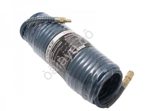 Шланг PU спиральный 10мм х 14мм х 20м с быстроразъемами (латунь, максимальное давление - 15ba Forsa Шланг PU спиральный 10мм х 14мм х 20м с быстроразъемами (латунь, максимальное давление - 15ba Forsa