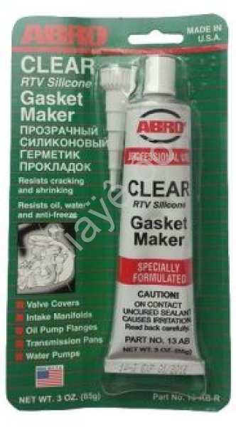 Герметик силиконовый "ABRO" 85гр.прозрачный/12шт