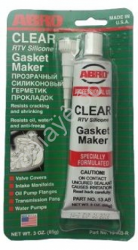 Герметик силиконовый "ABRO" 85гр.прозрачный/12шт