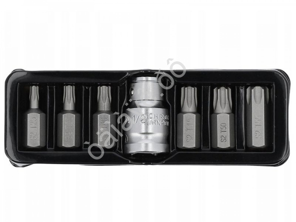 Набор бит 1/2" 7 предметов Т25-Т55 TORX YATO Набор бит 1/2" 7 предметов Т25-Т55 TORX YATO