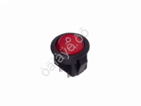 Выключатель клавишный круглый 250V 3А (2с) ON-OFF красный Micro (RWB-105, SC-214) REXANT