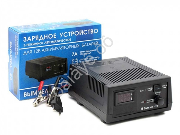Зарядное устройство Вымпел-26 (автомат,0-7А, 14.2/14.8/18В, LED амперметр/вольтметр)