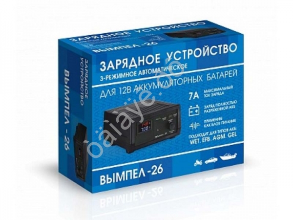Зарядное устройство Вымпел-26 (автомат,0-7А, 14.2/14.8/18В, LED амперметр/вольтметр)