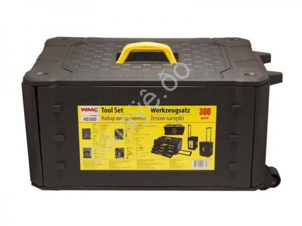 Набор инструментов 300пр  1/2',1/4'(6гр.)(4-30мм,4 полки),"дорожный кейс" WMC TOOLS