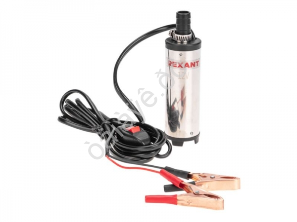Насос перекачки топлива погружной 12В, 12,5л/мин, без фильтра, 38мм REXANT Насос перекачки топлива погружной 12В, 12,5л/мин, без фильтра, 38мм REXANT
