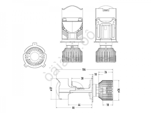 Светодиодные линзы MTF Light серии MiniLENS EXPERT H4/H19, 12/24V, 40/50W, 5500K, 5000LM, к-т 2шт. Светодиодные линзы MTF Light серии MiniLENS EXPERT H4/H19, 12/24V, 40/50W, 5500K, 5000LM, к-т 2шт.