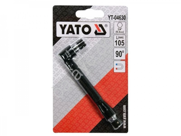 Адаптер угловой для бит 1/4" (магнитный) YATO
