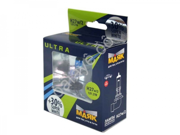 Лампа МАЯК ULTRA H27 12V 27W PGJ13 SUPER WHITE +30% Лампа МАЯК ULTRA H27 12V 27W PGJ13 SUPER WHITE +30%